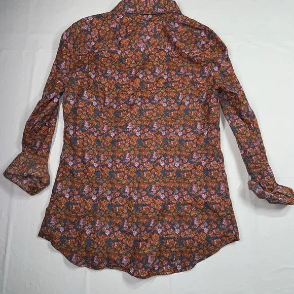 J Crew Collection button Up Cotton Shirt top in Ratti prism floral XS‎ - Image 5