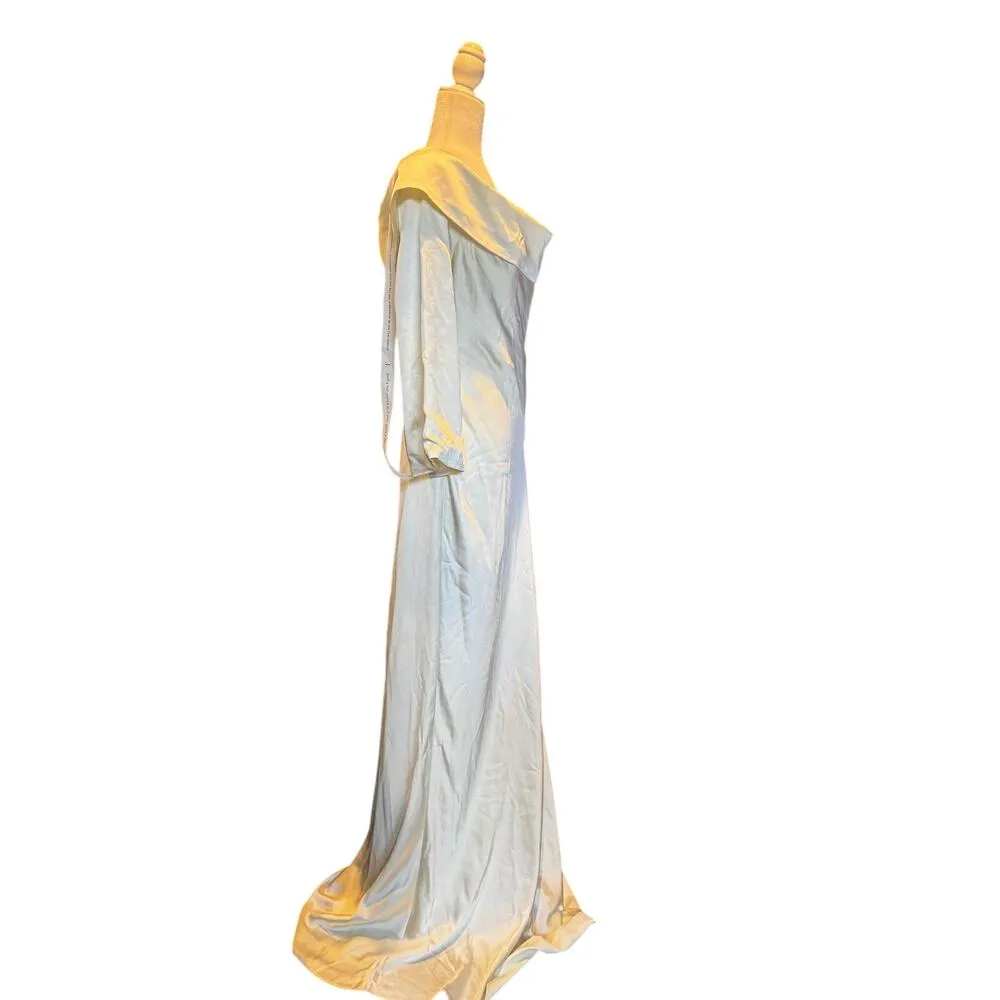 NWT MISHA Bianca Off Shoulder Long Sleeve Gown in Antique Ivory Size Large White - Image 7