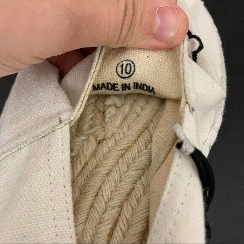 Urban Outfitters Rainbow Canvas Espadrille Flats Womens Size 10 NEW READ - Image 76