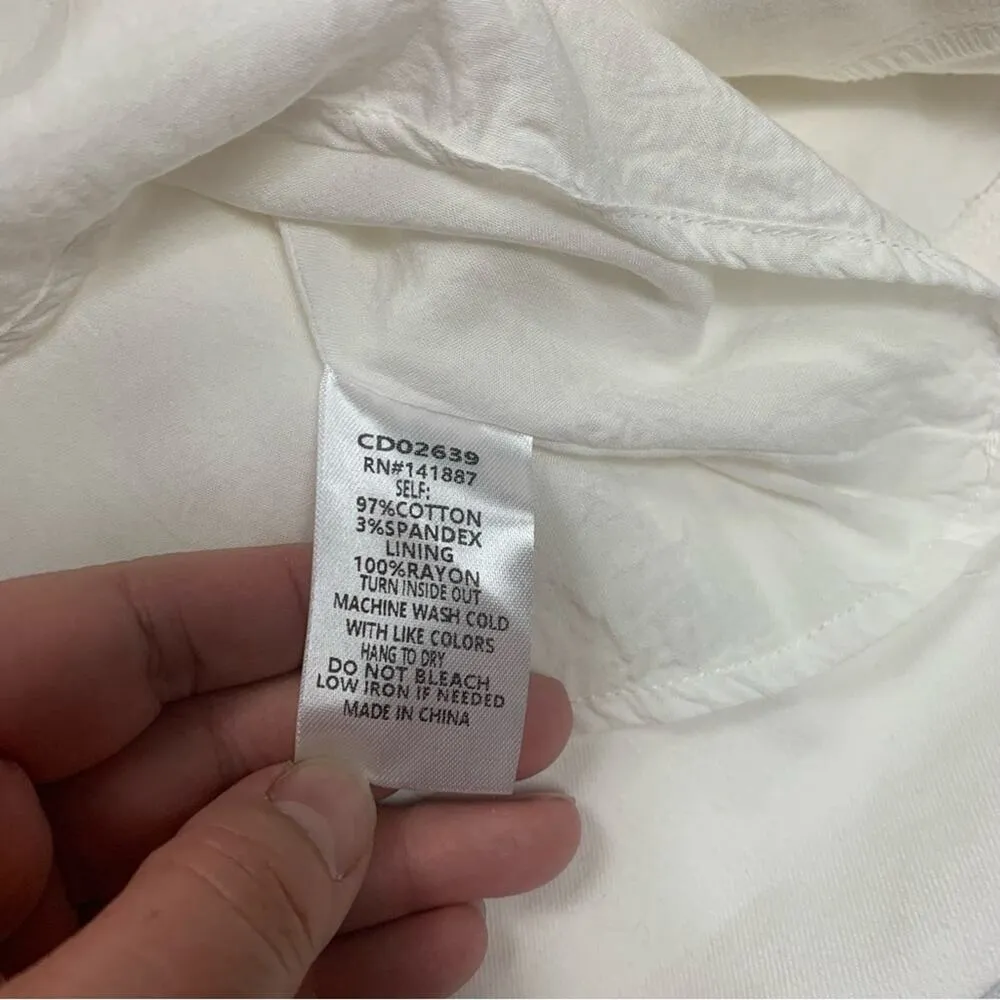 TCEC women's small white dress cutout tiered mini bridal shower fun summer beach - Image 4