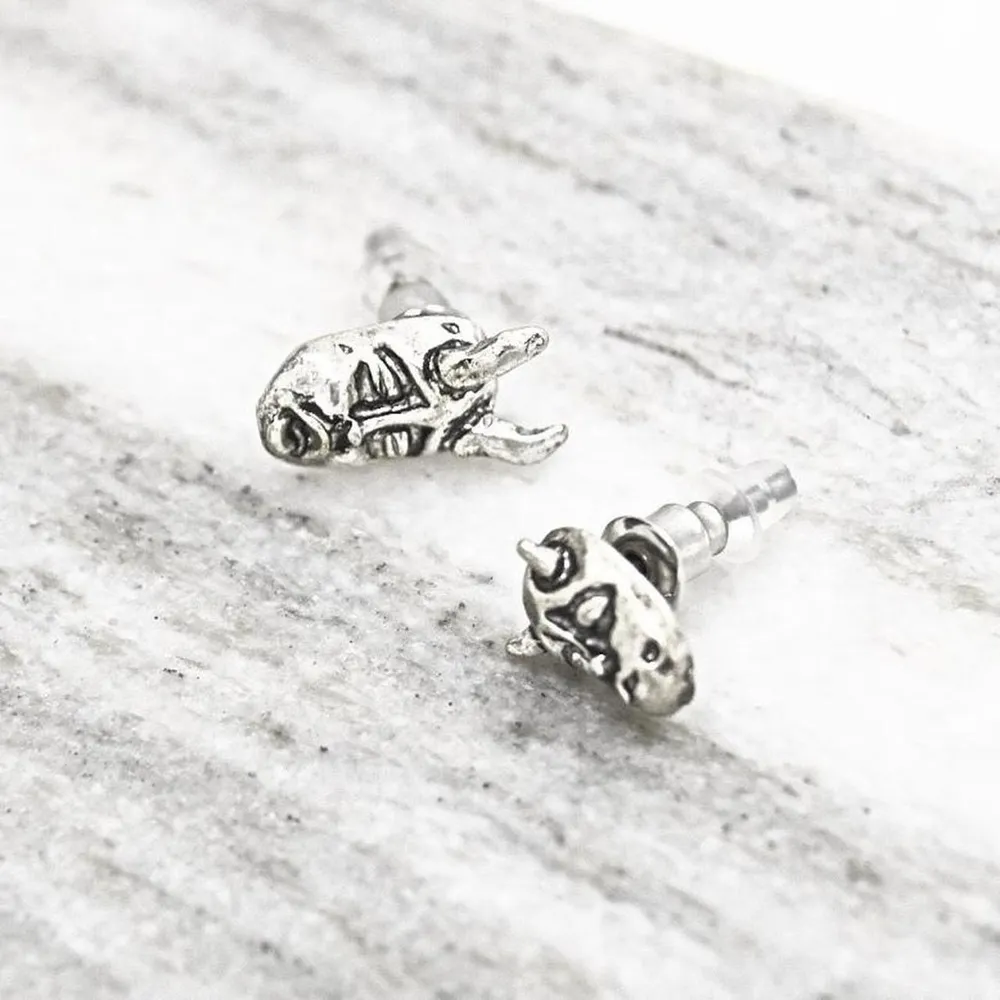 Silver Gothic Monster Ghoul Earrings - Image 3