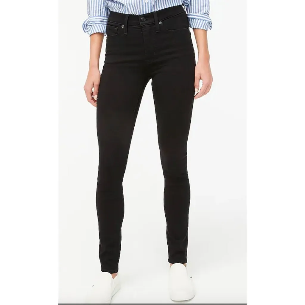 J.Crew Petite 10" Rise Black Skinny Jean Signature Stretch Size 27P AS167 - Image 3