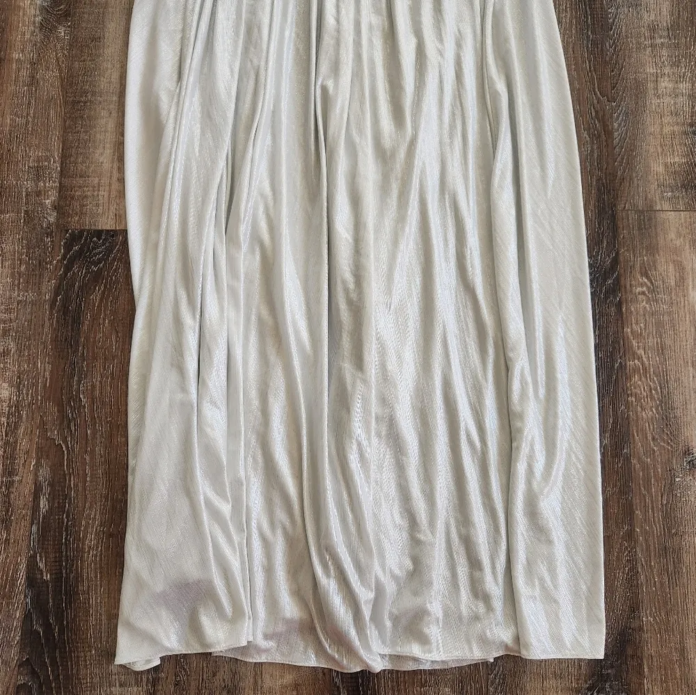 Retrofete Doss Dress in Silver/White Size Large Maxi NWT Spaghetti Straps - Image 6