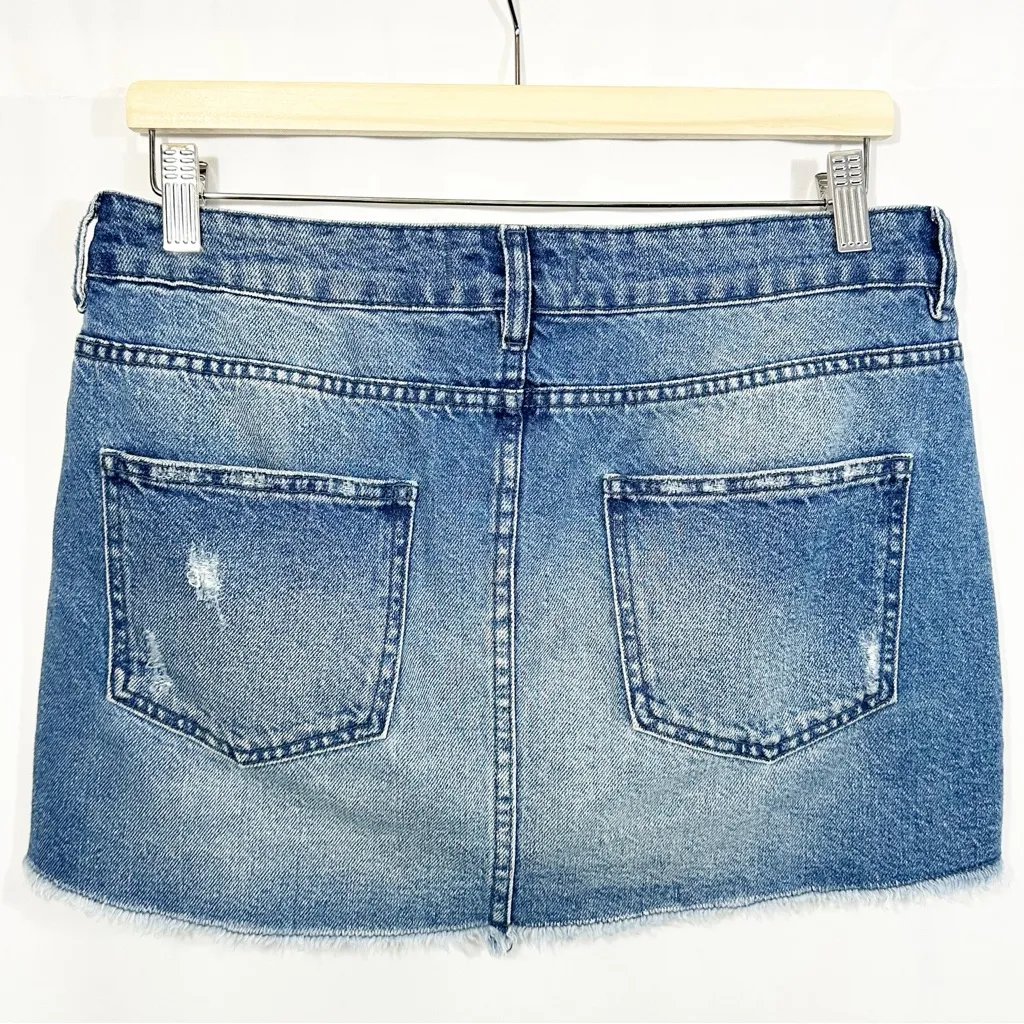 Free People Out Of Ordinary Denim Mini Skirt in Vintage Blue - Image 7