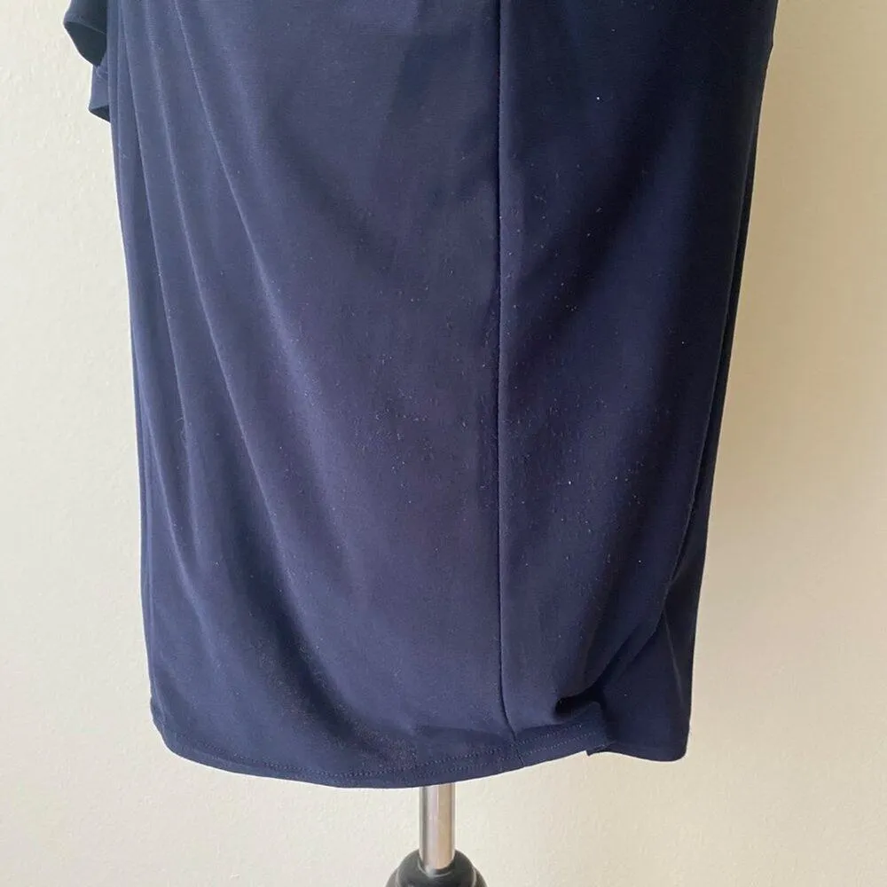 Xscape sz XS blue sequin lace party sheath dress‎ - Image 5