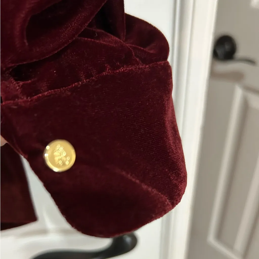 Ralph Lauren Velvet Black Label Suplice Merlot Burgundy Red crossover top size 2 - Image 6