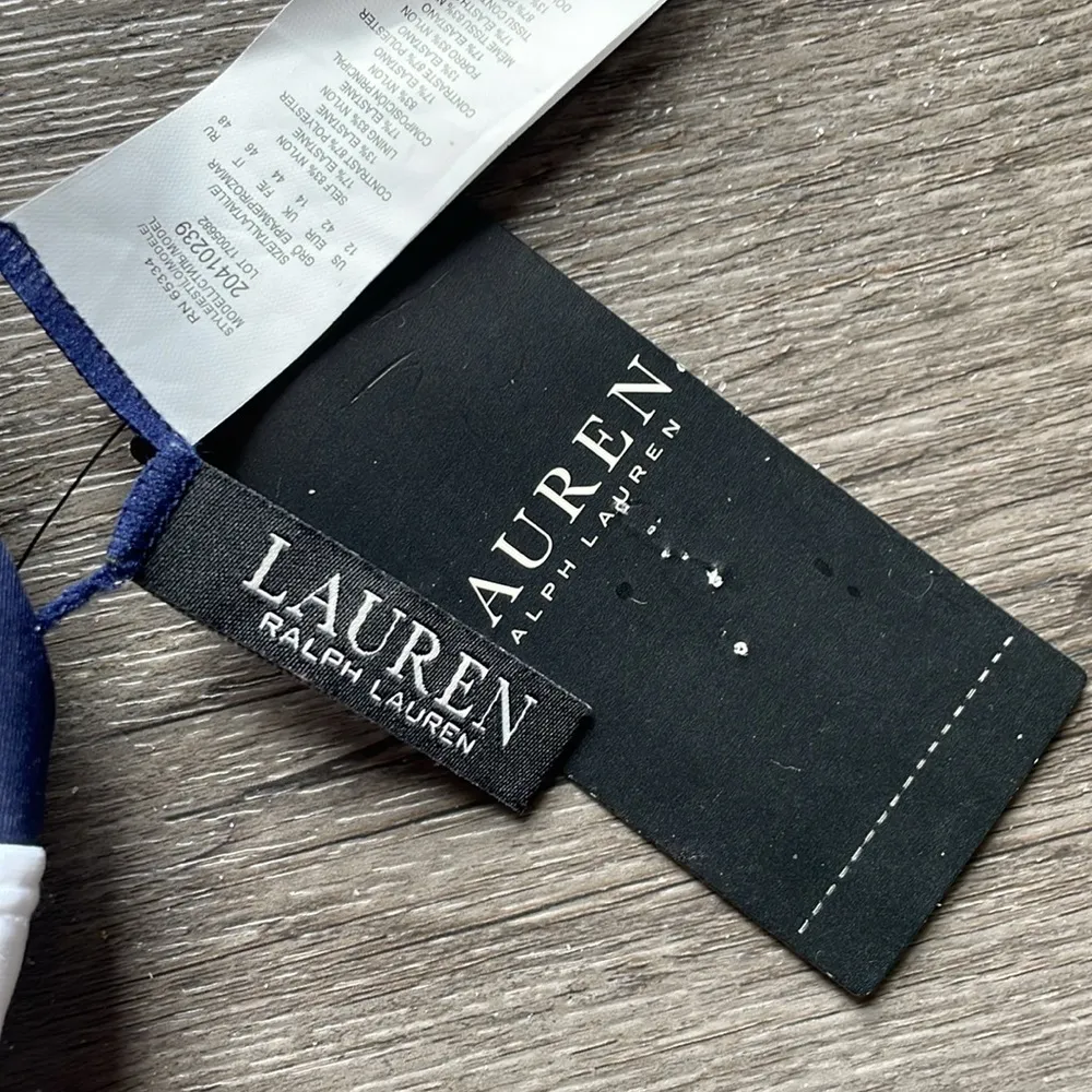 Lauren Ralph Lauren Bikini Top and Bottom NWT Blue Size 12 - Image 8