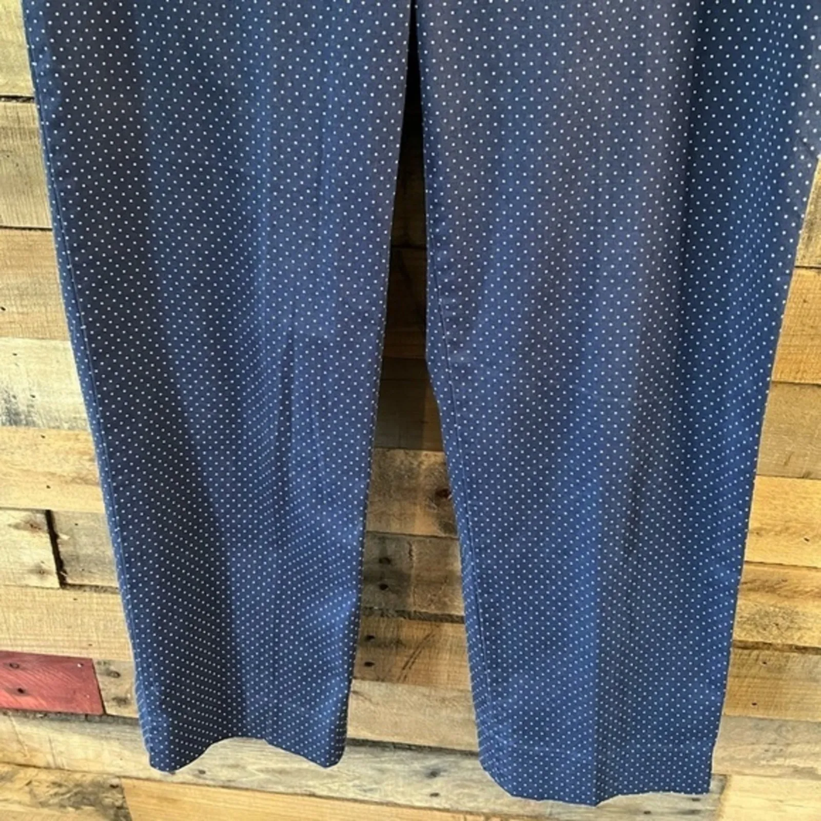 Talbots Navy Polka Dot Dress‎ Crops Size 10 - Image 5