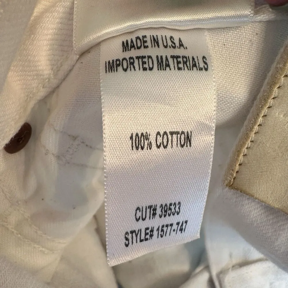 Citizens of Humanity Liya High‎ Rise Classic Fit Crop White Jeans Womens Size 24 - Image 9