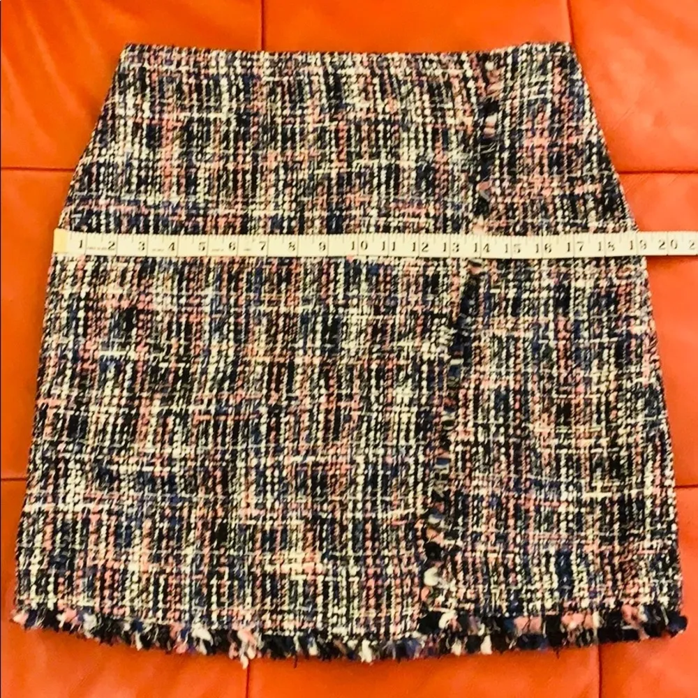 Ann Taylor Loft Tweed Fringe Faux Wrap Skirt. NWT. - Image 12