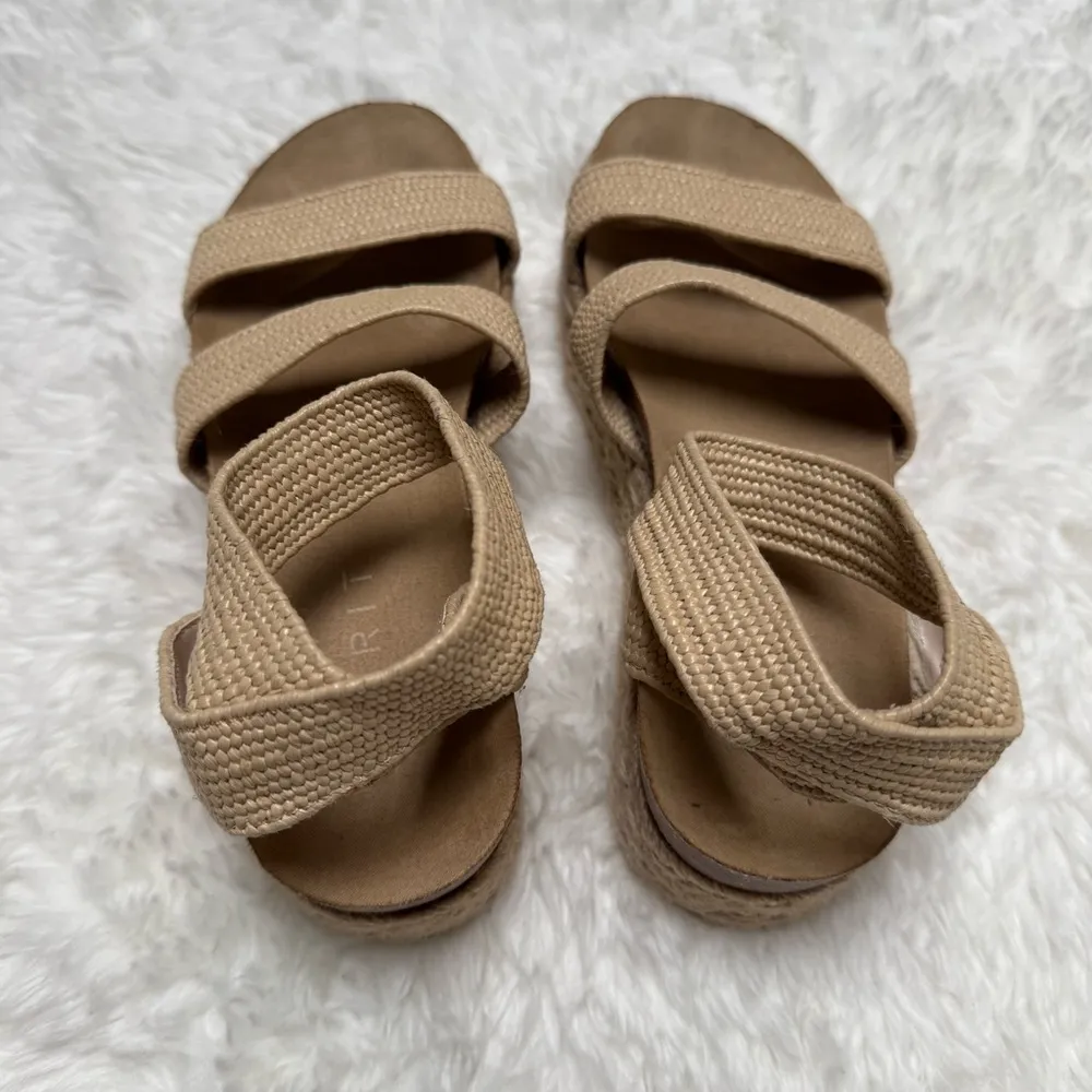 Esprit Tan Gigi Platform Espadrille Ankle Strap Sandals Size 6 - Image 7