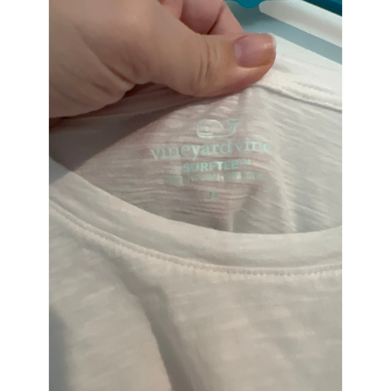 Vineyard Vines Surf Tee Flutter Sleeve Tee – Size Large – White - Image 3