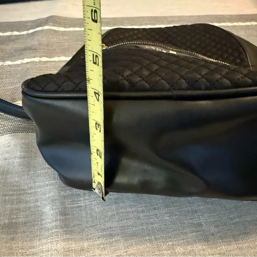 London Fog Quilted Black Backpack - Image 7