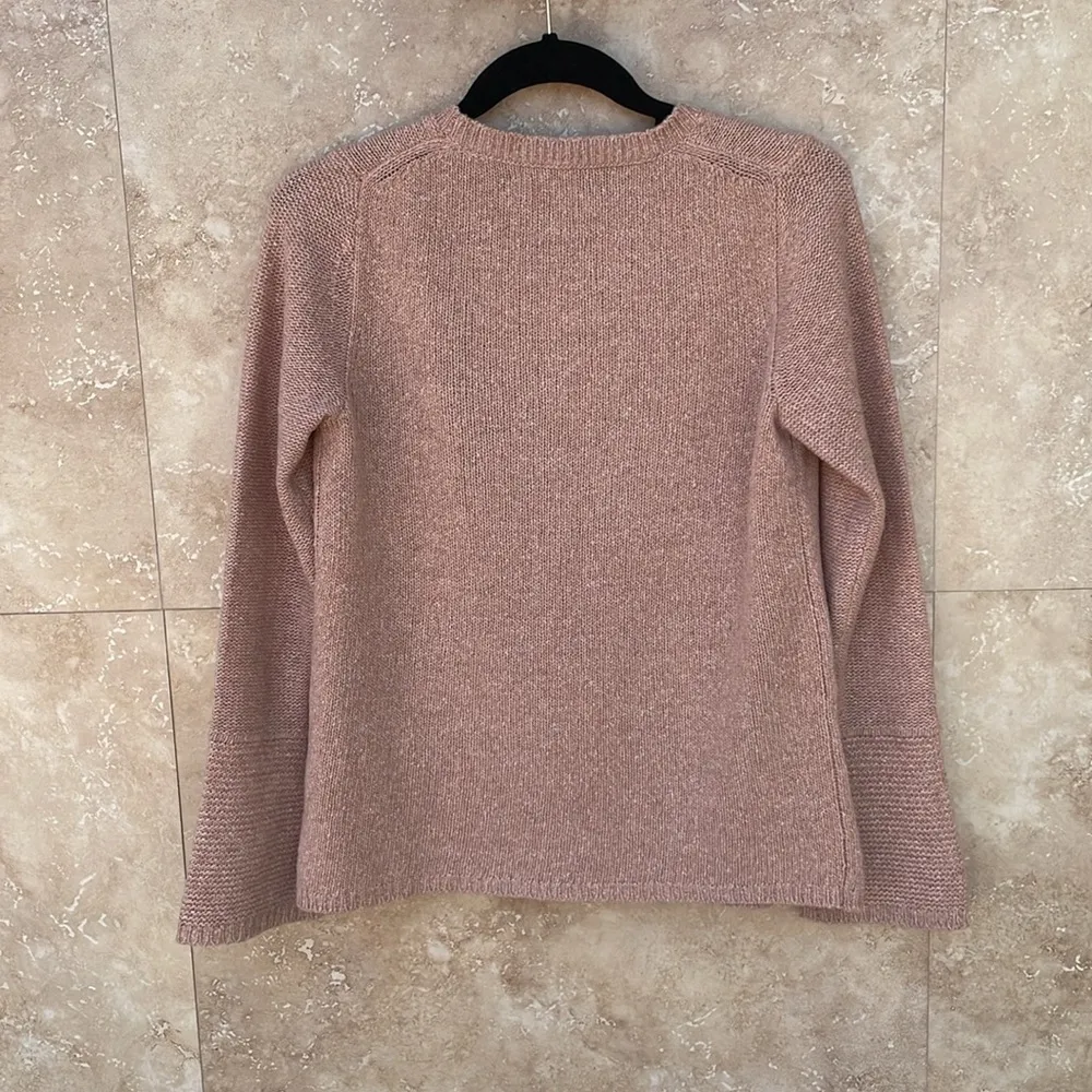 360 Cashmere Women’s Sweater Knit Long Sleeve 100% Cashmere Pink Peach Size XS - Image 3