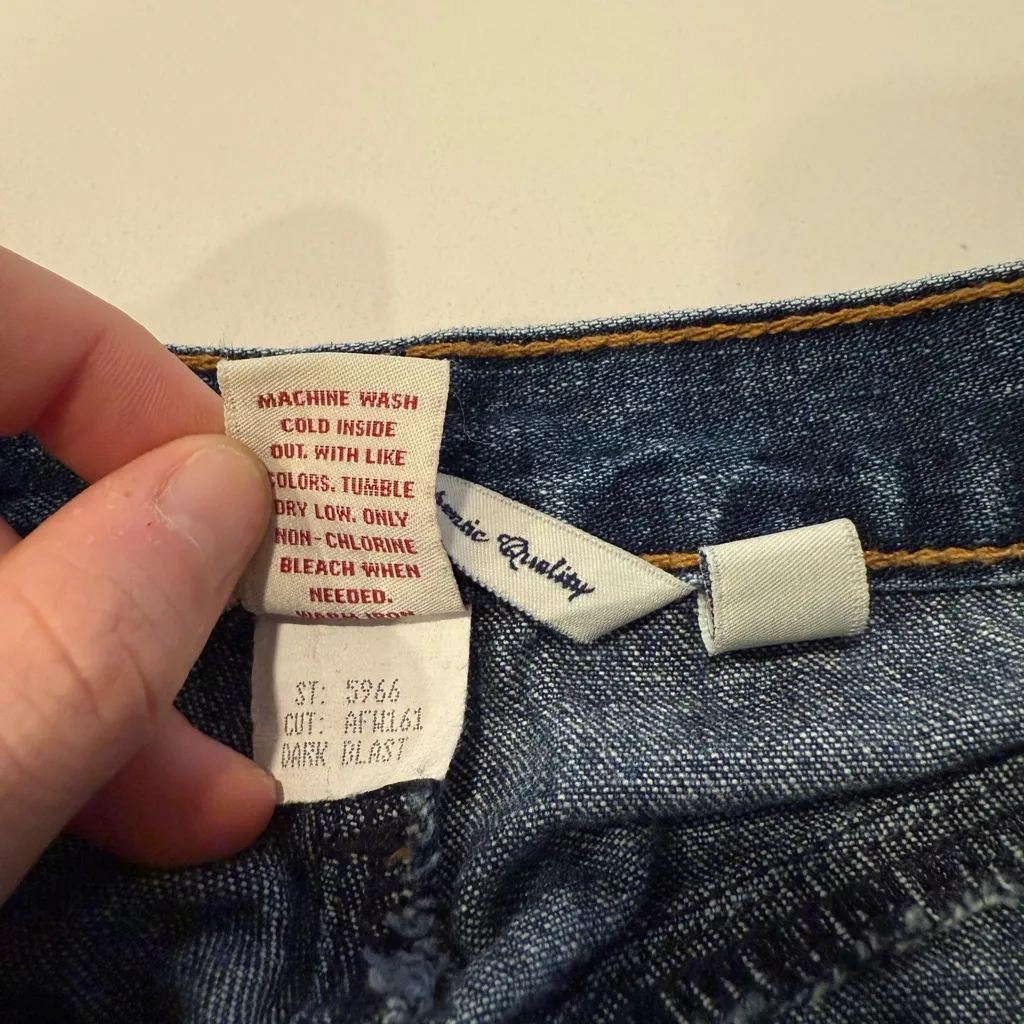 Abercrombie and Fitch Denim Blue Women's Skirt y2k vintage 90s - Image 7