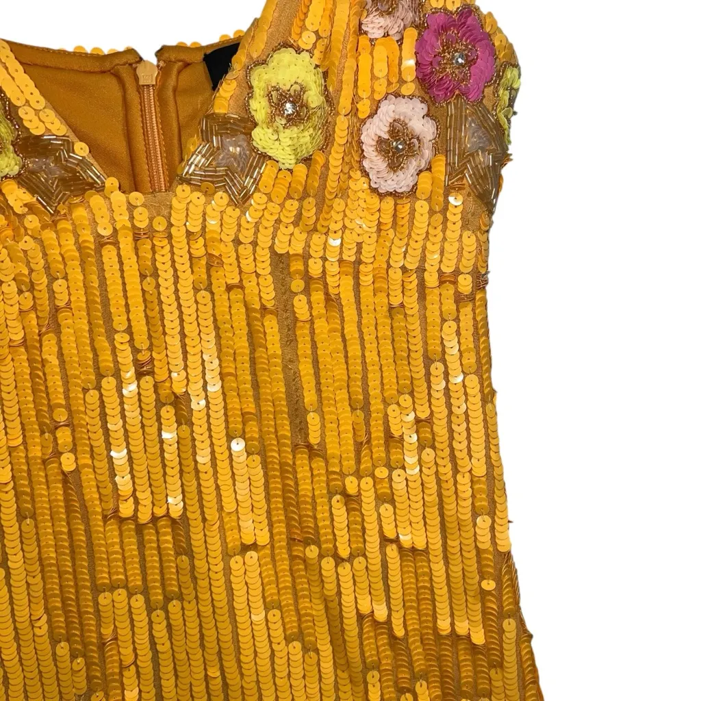 Majorelle Cal Flower Embellished Mini Dress In Sherbert Orange - Image 6