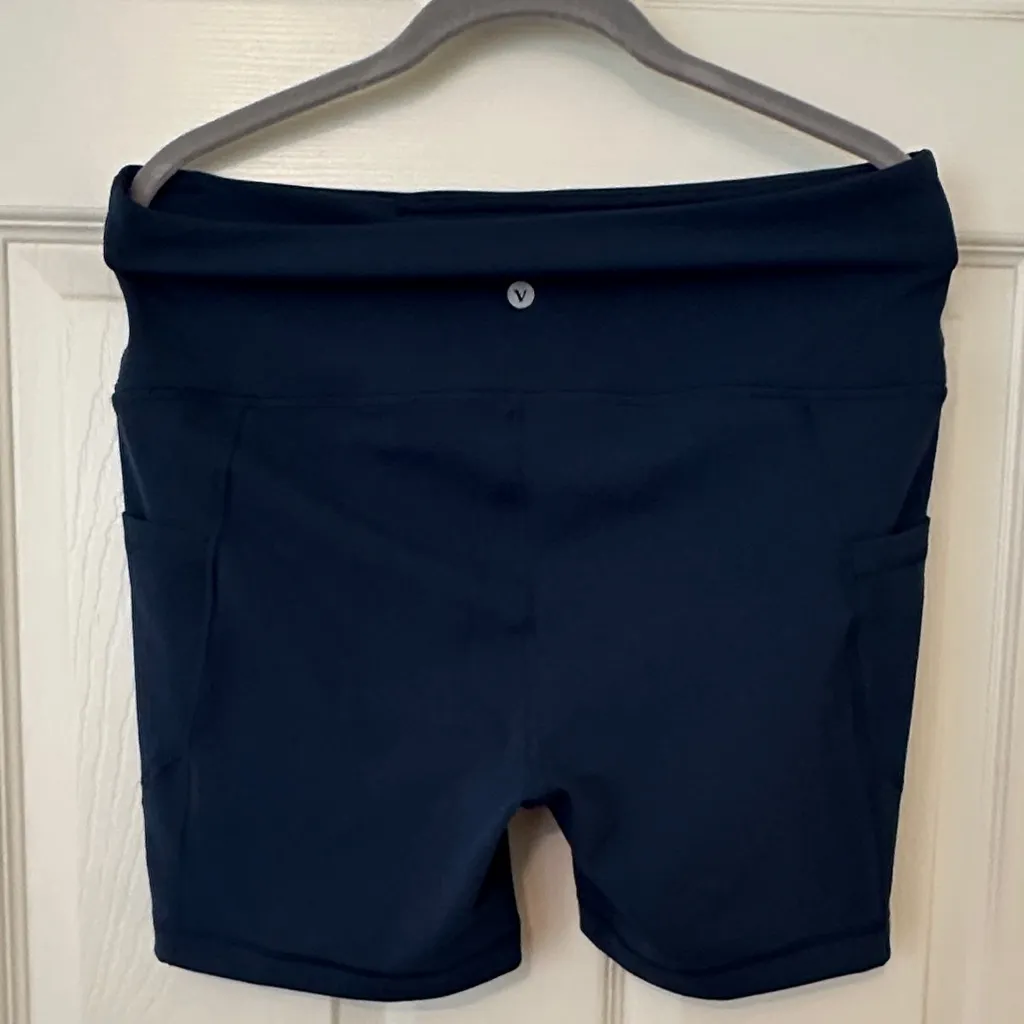 Women's Navy Bike Shorts Blue Size L - Image 2