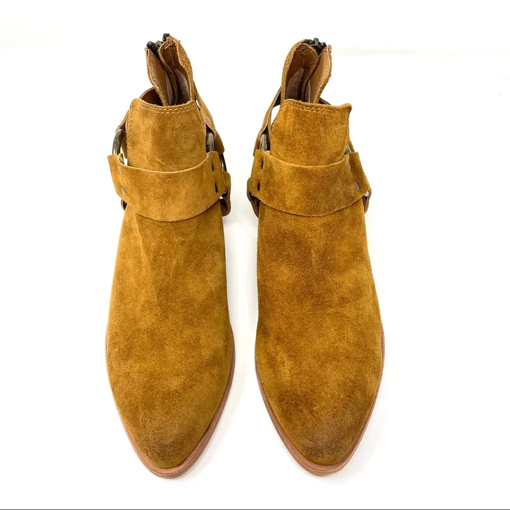 Ray Harness Back Zip suede western booties, size 9 - NWOT - Image 5