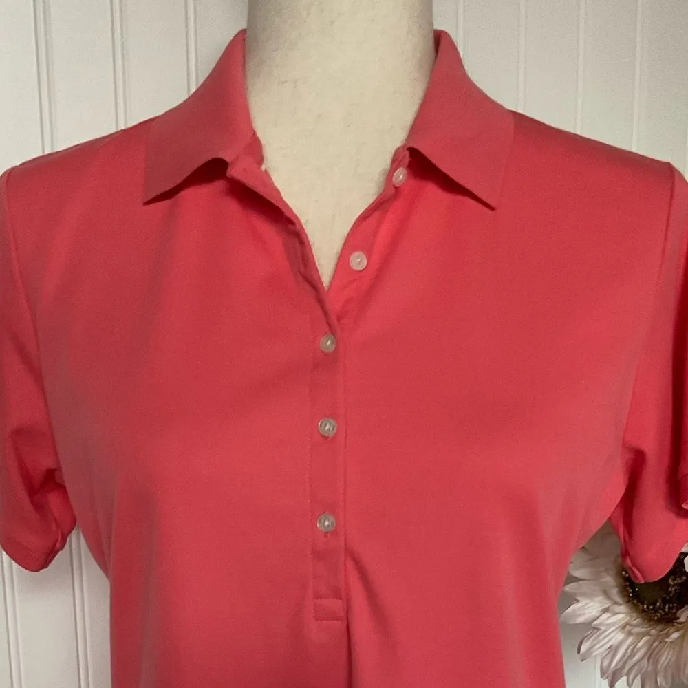 Short Sleeve Coral Hydro-Dri Polo Shirt - Image 3