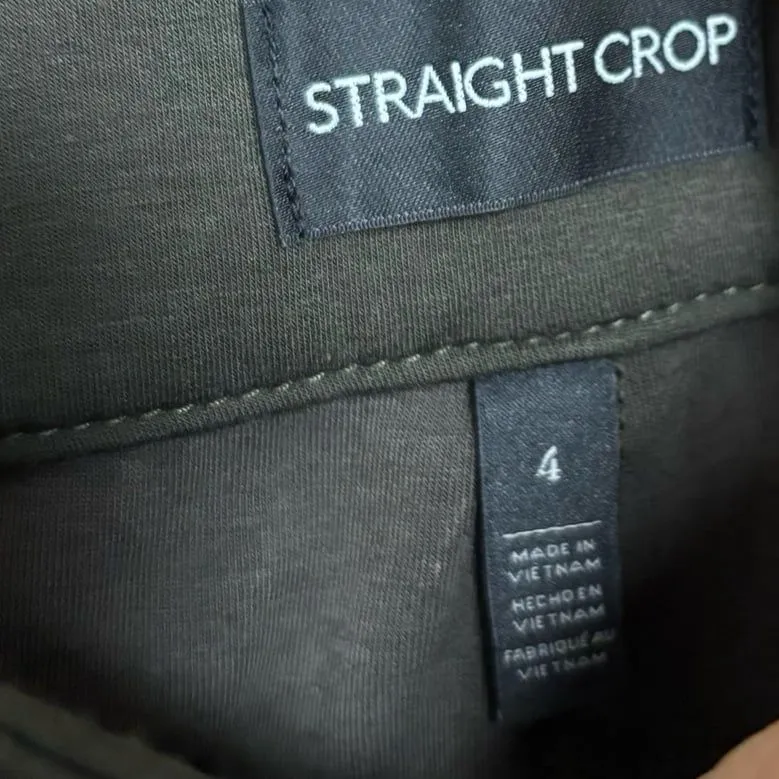 White House‎ Black Market Olive Green Straight Crops Size 4 - Image 10