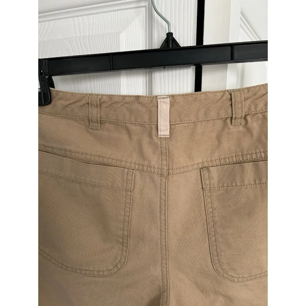 Sportif USA Womens Shorts 100% Organic Cotton Mid Rise Tan/Beige Size 8 Tan - Image 4