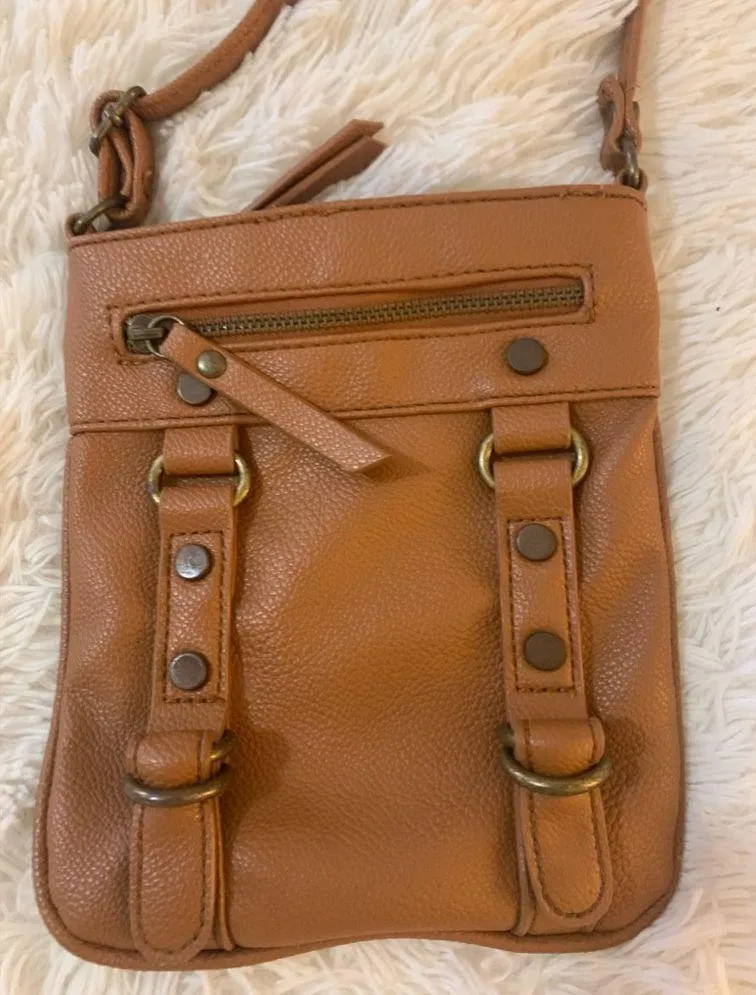Small Cross Body Purse Brown Charming Charlie Long Strap - Image 3