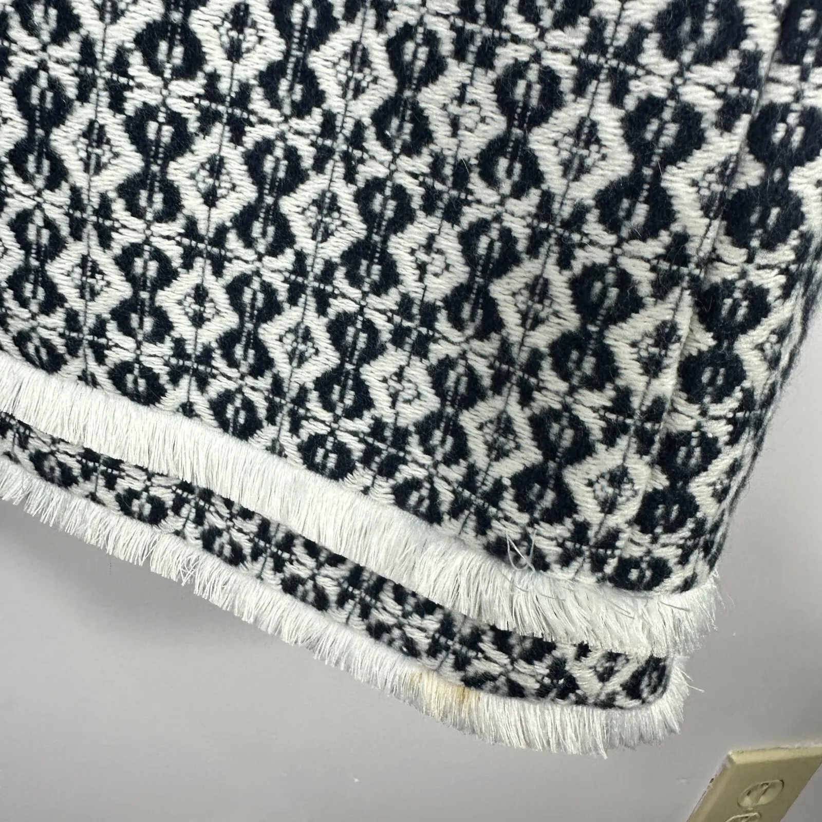 Carolina Belle Duster Jacket Women XL Open Front Lined Fringe Preppy Coastal - Image 8