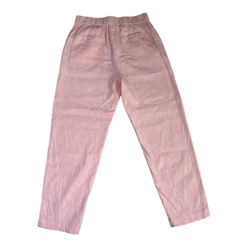 Lou & Grey Loft Women’s Crosshatch Soft Stretch Linen Blend Pants | Coral Pink S - Image 3