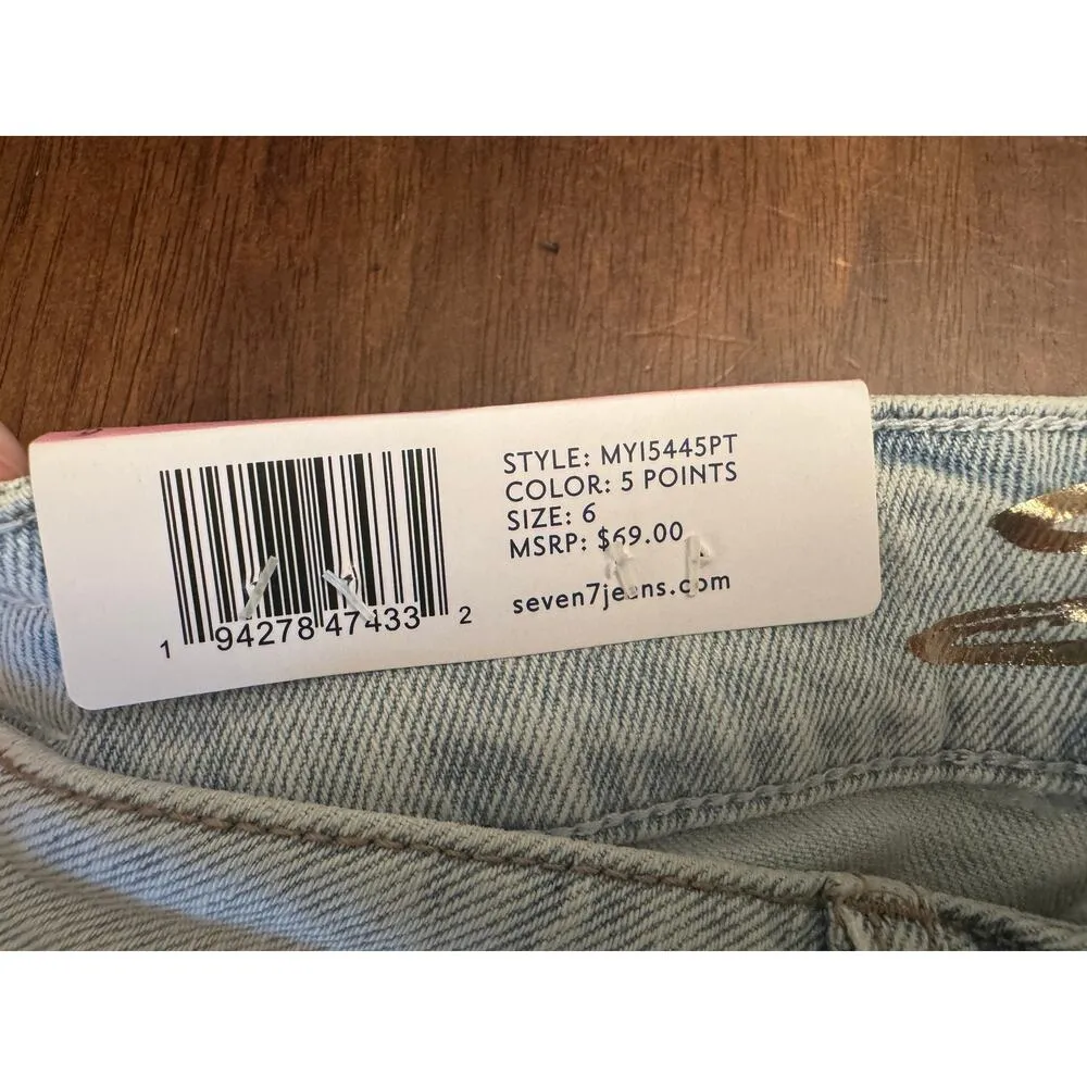 Seven7 weekend slim fit jeans slim straight leg women's 6 NWT - Image 4