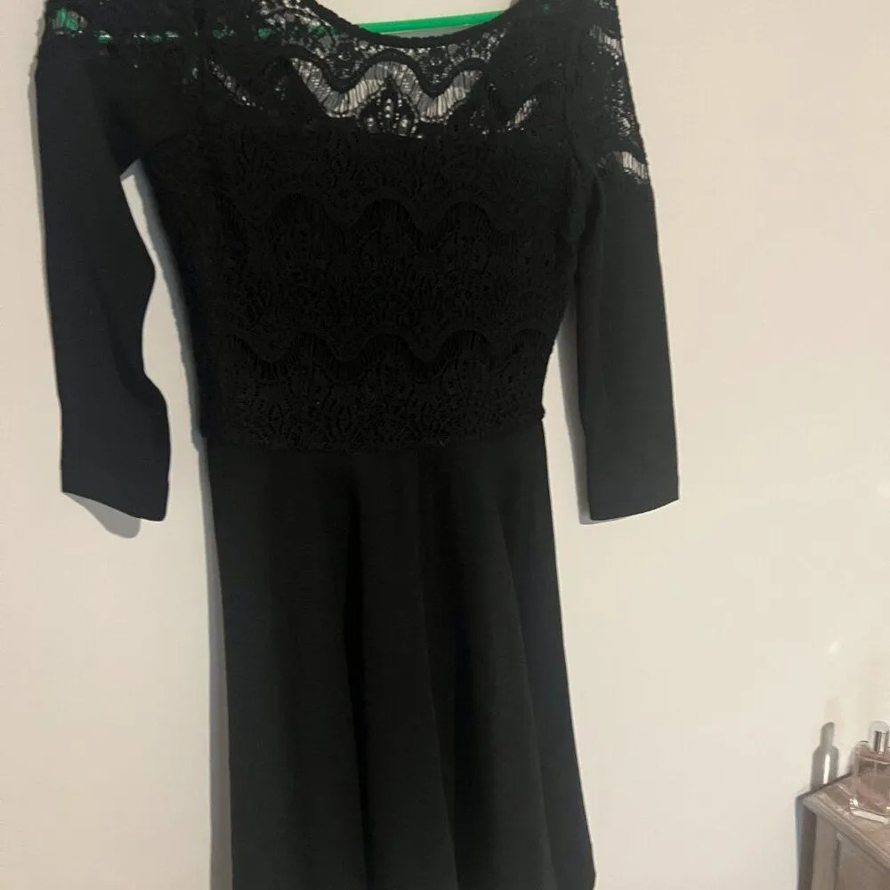𝅺Lilly pulitzer remmy black Fit and flare dress XS - Image 6