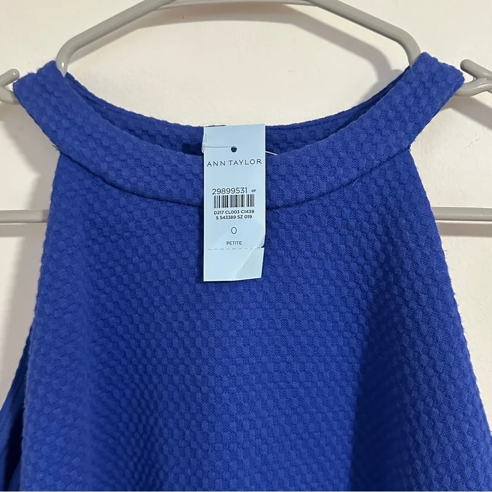nwt Ann Taylor petite royal blue textured mini dress - Image 3
