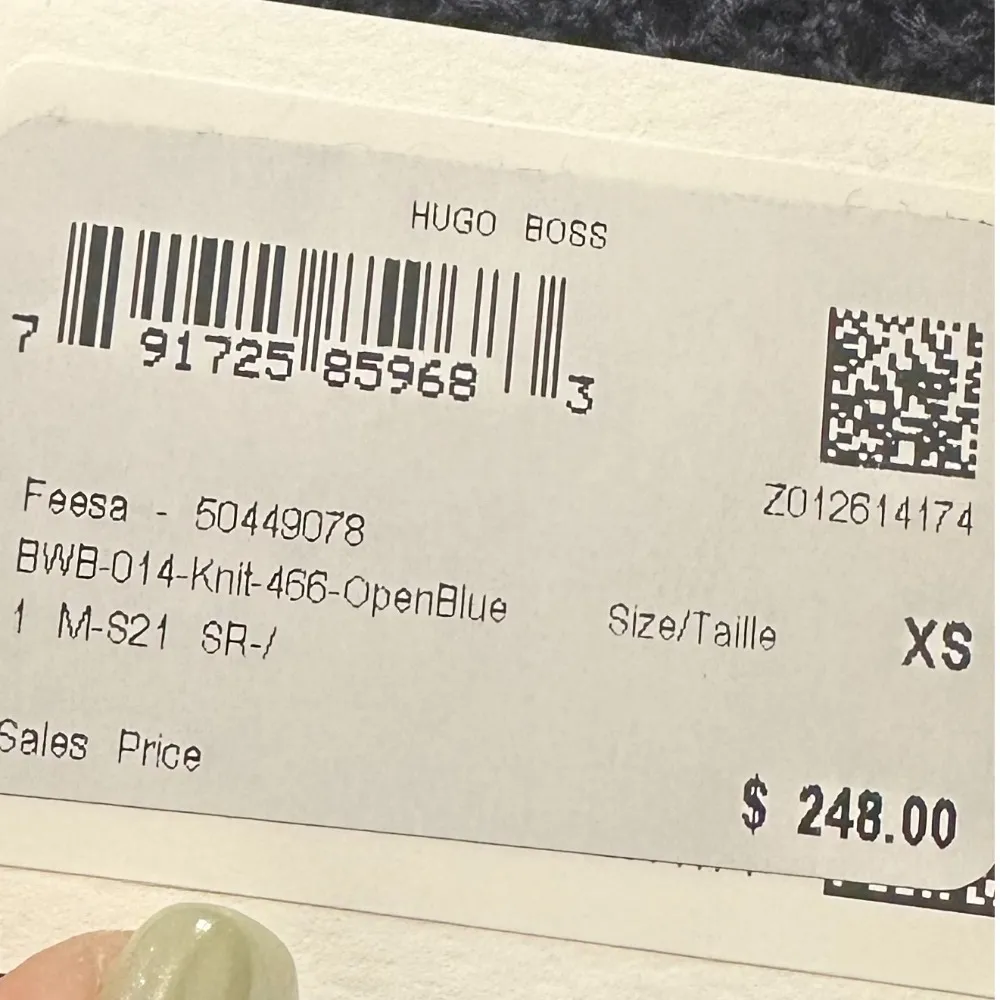 Boss Hugo Feesa‎ Sweater XS Navy Solid Loose Knit NWT $248 Dolman Crew - Image 3