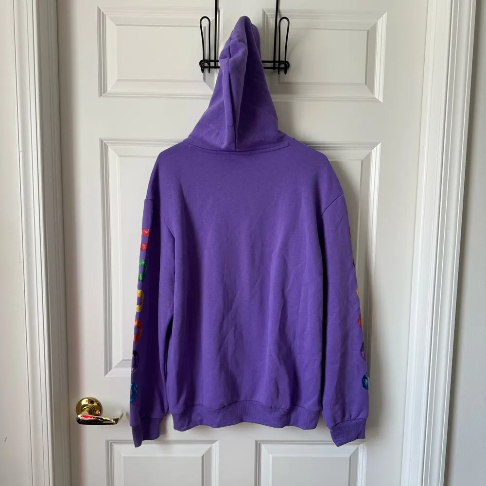 Kellogg's Fruit Loops Purple Unisex Adult pullover hoodie sweatshirt Size M Size M - Image 2