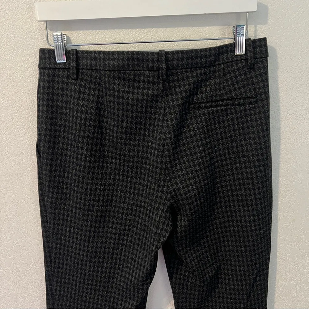 Theory Stretch Knit Twill Houndstooth Tailored Trouser Pants Straight Leg Size 6 - Image 7