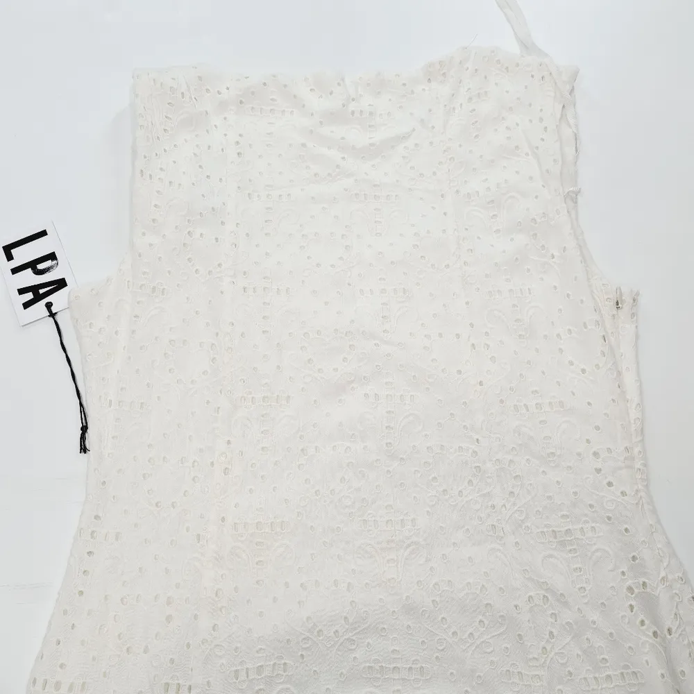 LPA Gabriella Eyelet Maxi Dress in Coconut Milk - Image 9