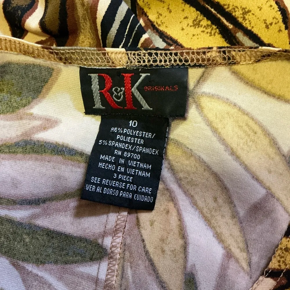 Vtg 90s earthy leaves tank top Size 10 - Image 2