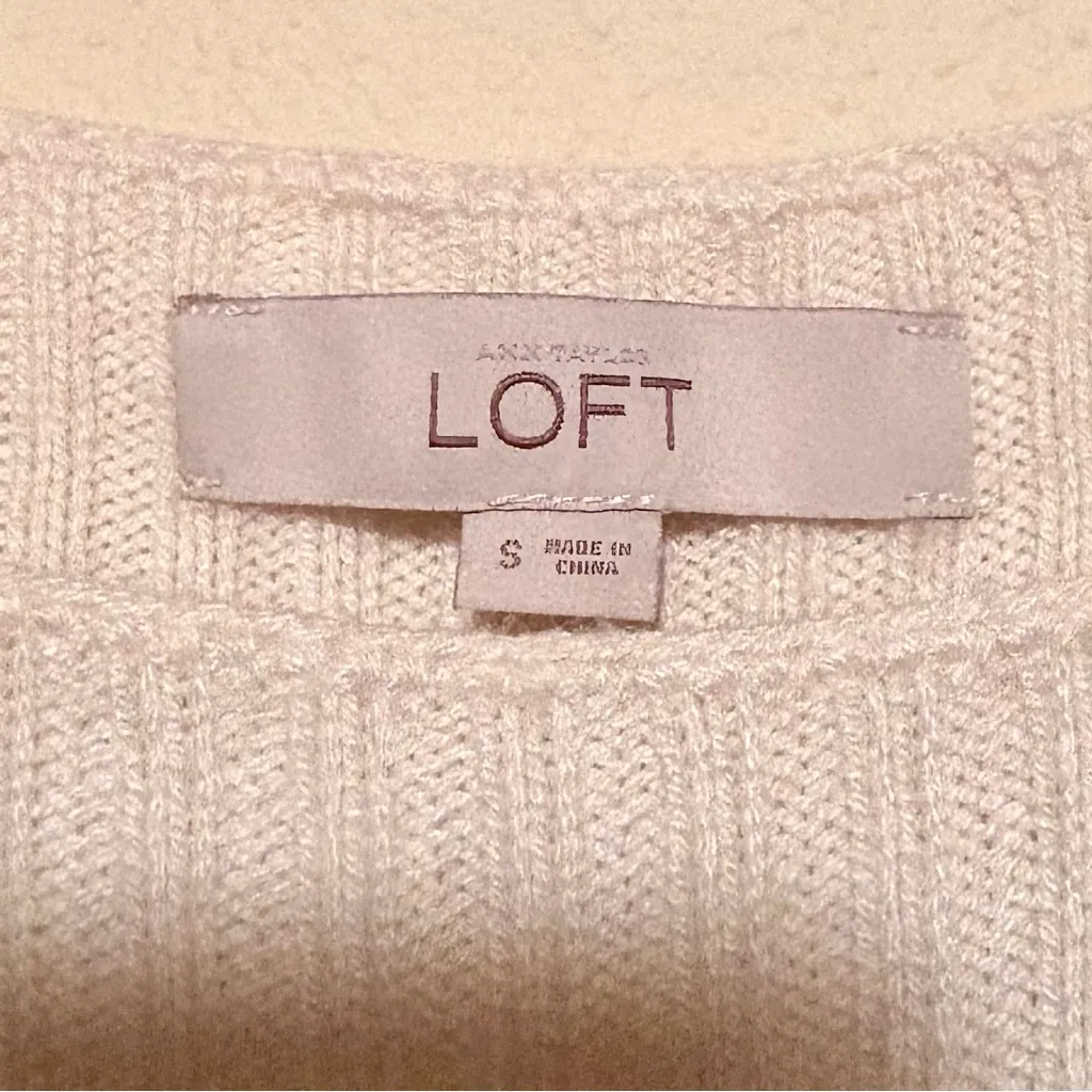 Loft  Black and White Patterned Sweater - Image 6