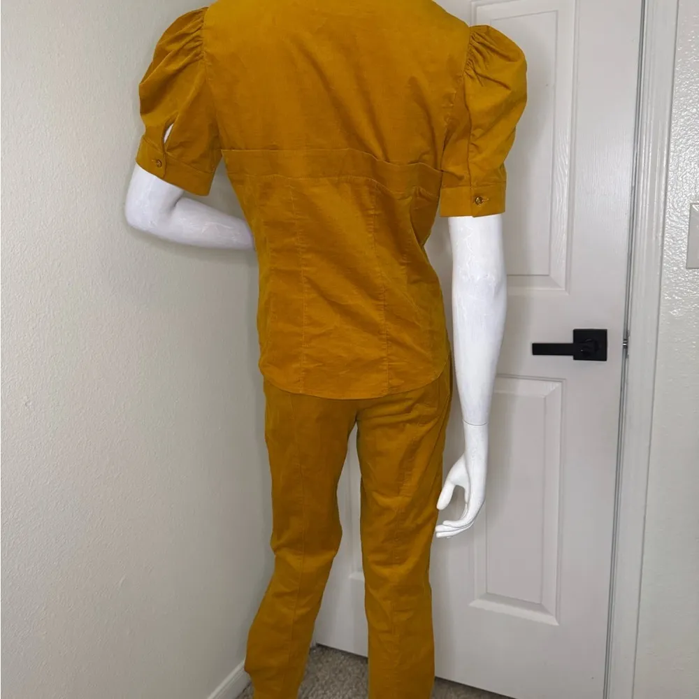 New York & Company Women's Mustard Blouse And Matching pants. #176 Yellow Size M - Image 6