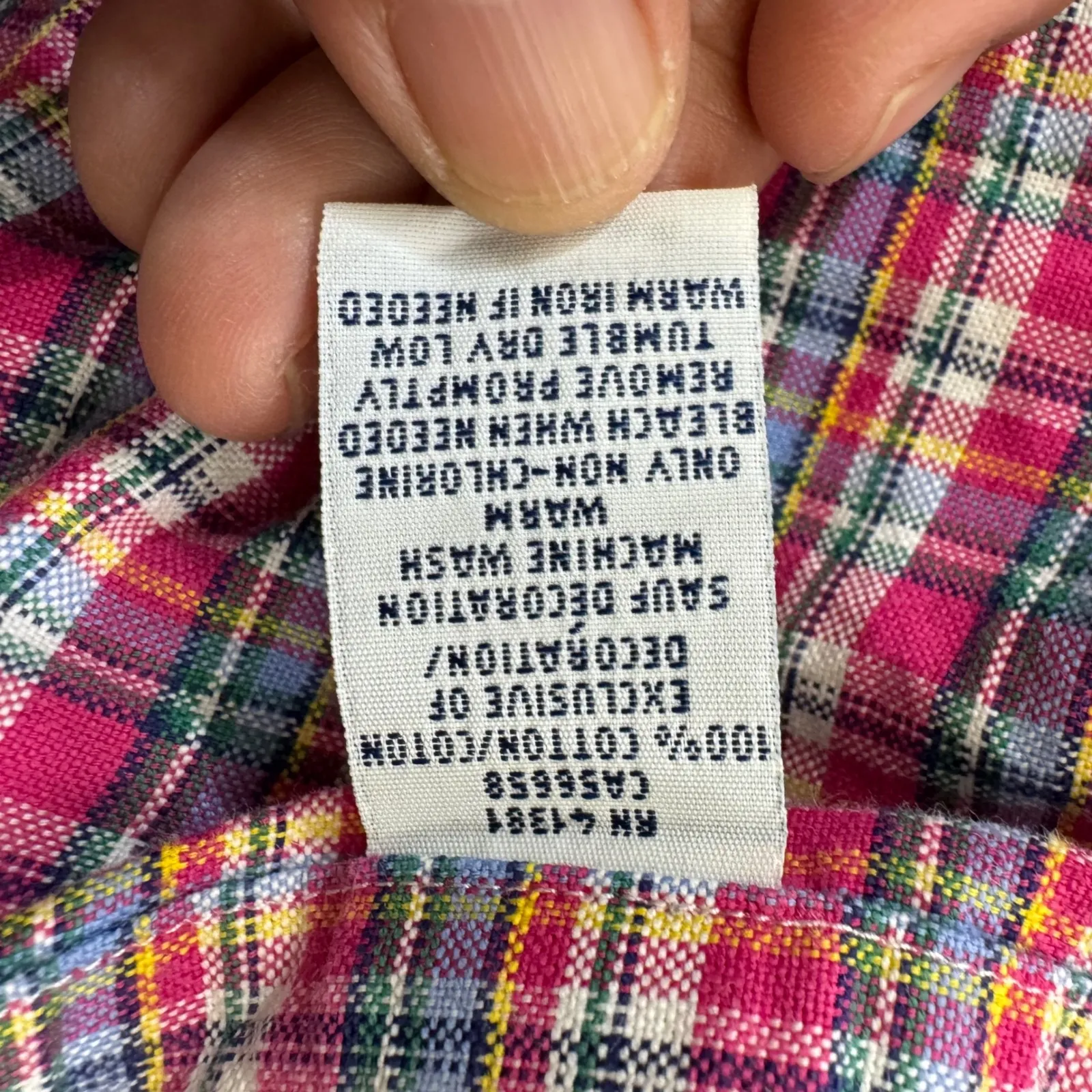 VTG Ralph Lauren Plaid Shirt men L multicolor pony Embroidered Polo Player‎ Logo - Image 7