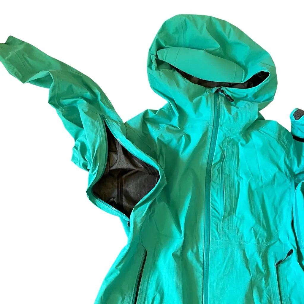 Black Diamond Highline Stretch Shell breathable rain jacket in turquoise Blue - Image 8