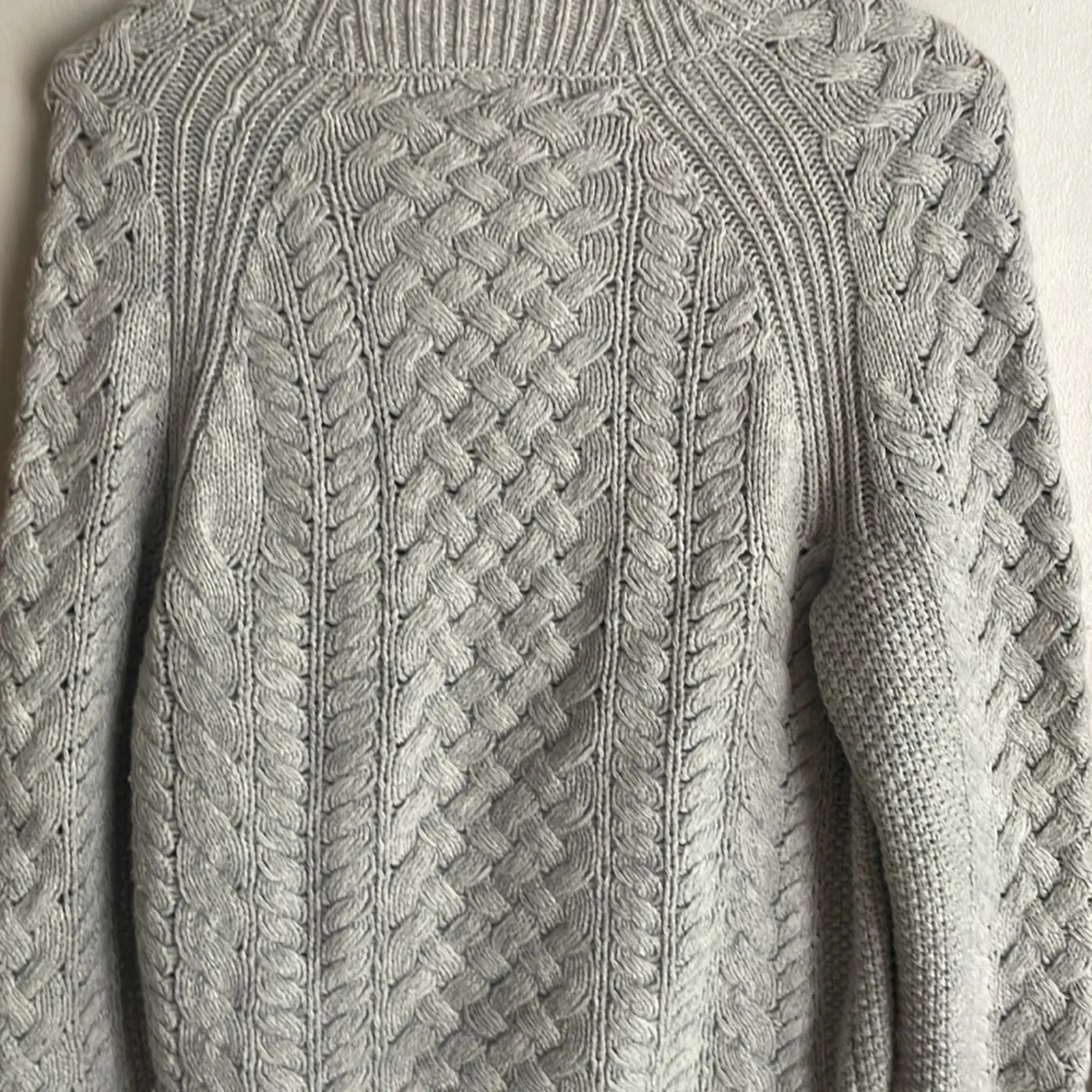 J.Crew Cable-knit Sequin Sweater Gray - Image 13