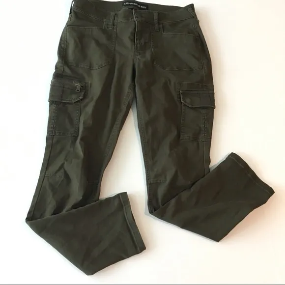 Express Jeans Army‎ Green Straight Leg - Image 2