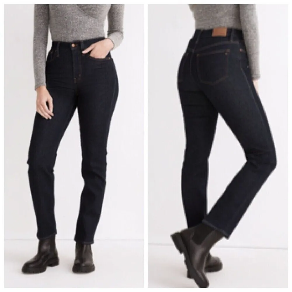 Madewell Perfect Vintage Jeans High Rise Dark Wash Women’s Size 25 Straight - Image 2