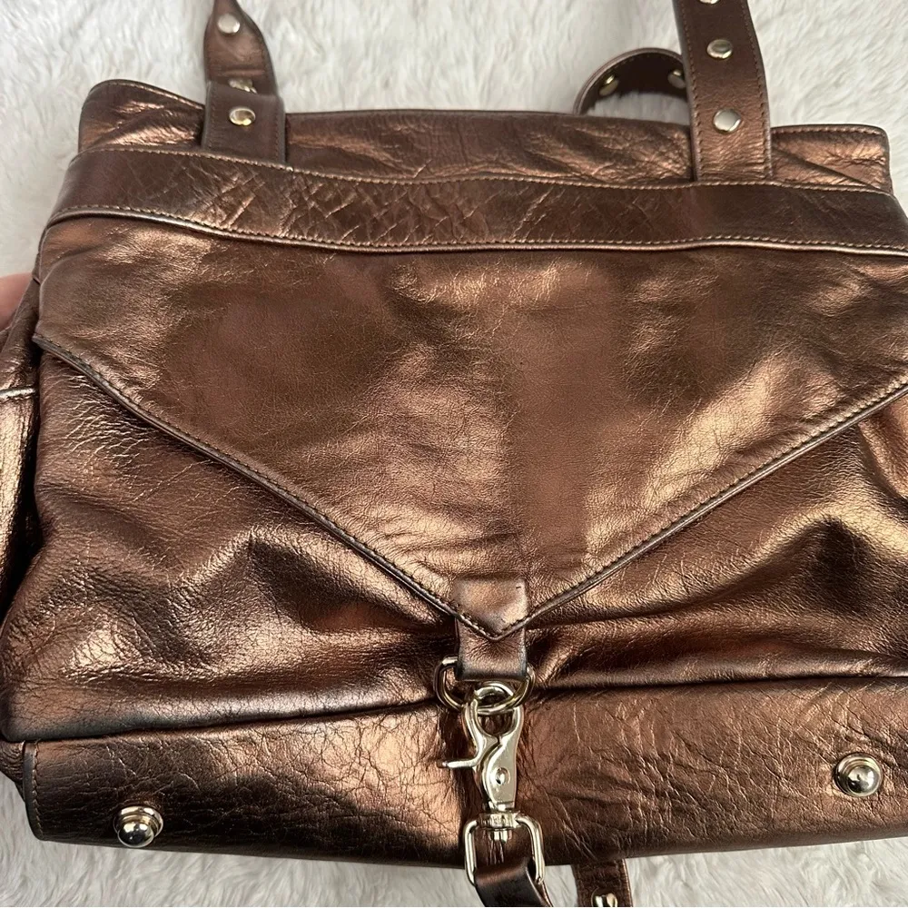 Botkier Trigger Metallic Bronze Satchel - Image 11