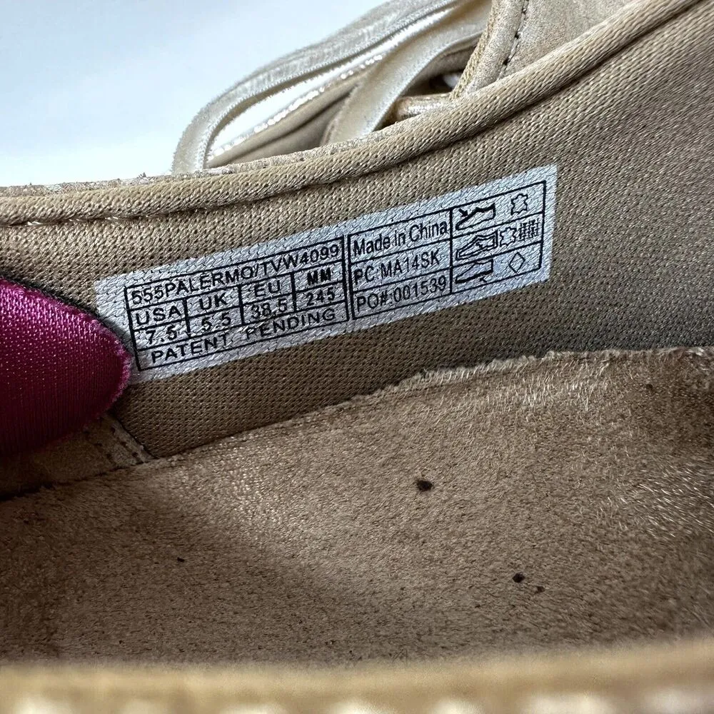 Vionic Sneakers Womens 7.5 Palermo Snake Print Gold Metallic Lace Up Comfort - Image 8