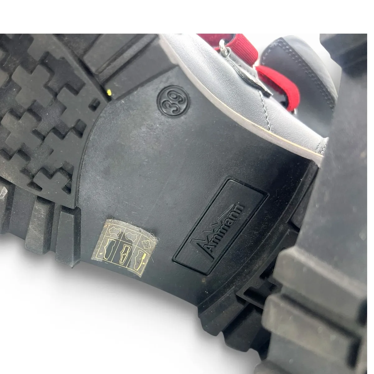 New Ammann Lavin 8.5 boot Grey leather red cowhide lambs fur Luxury Designer Gray - Image 13