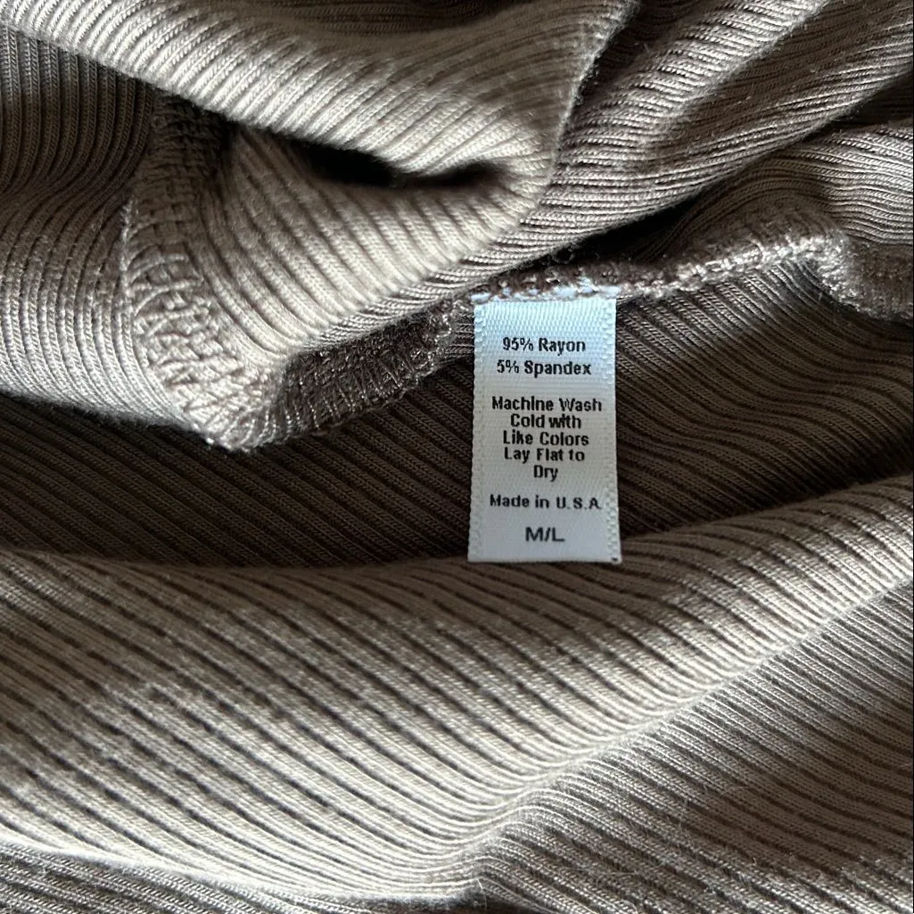 JOAH BROWN Sold Out Slip Dress Brown Rib Size M/L - Image 6