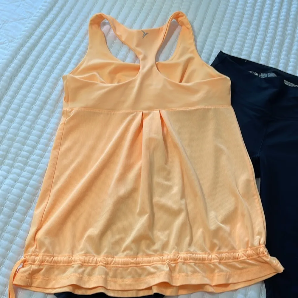 Old Navy Active Orange Racerback Drawstring  Bottom Tank Size M - Image 2