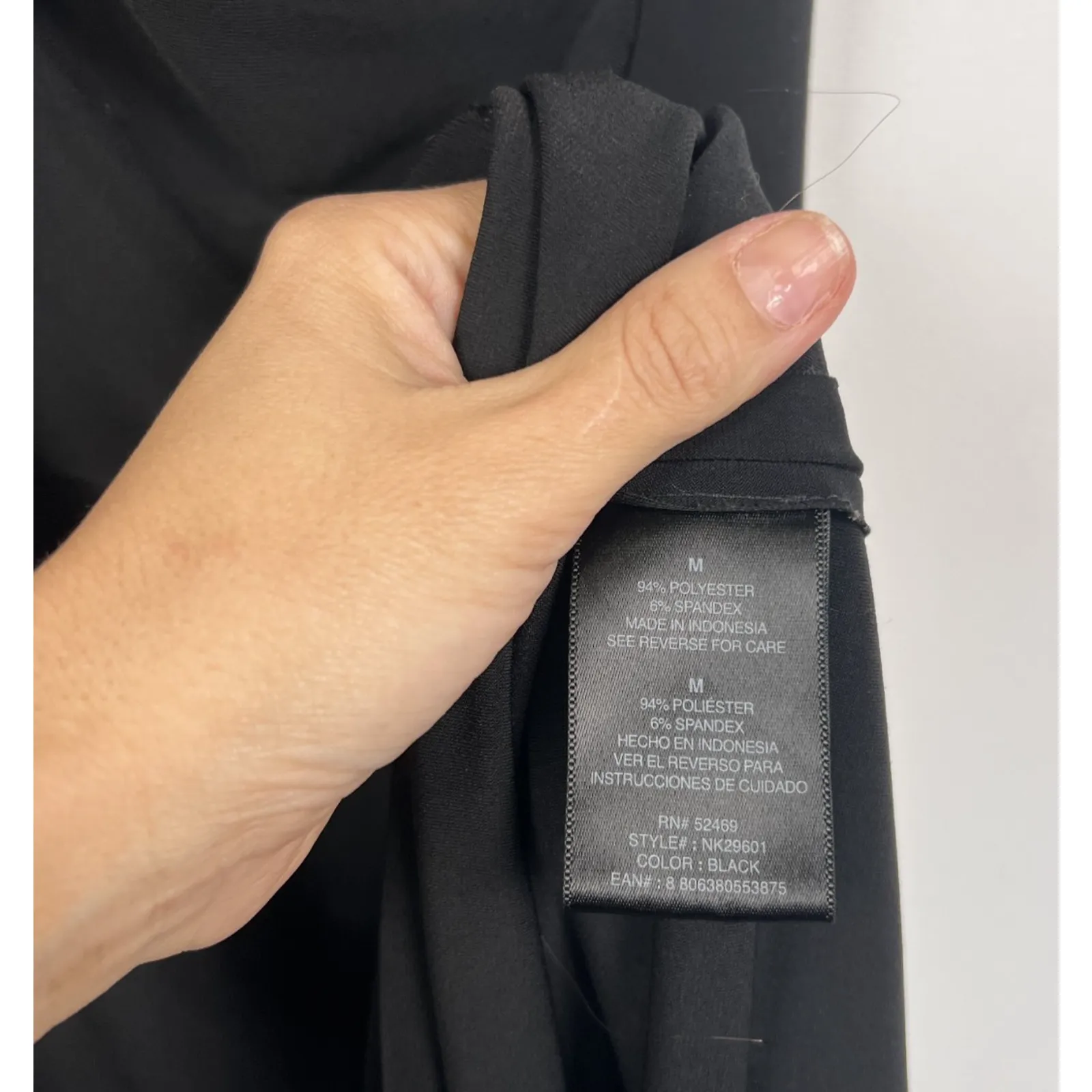 Norma Kamali Black Draped Surplice Midi Dress M Sleeveless Stretch Bodycon - Image 12