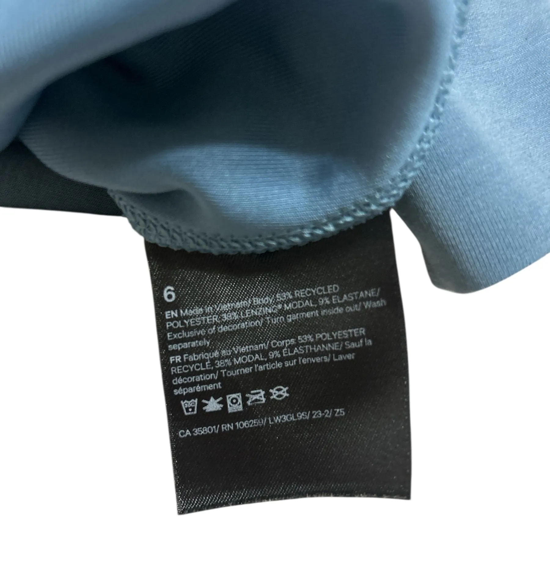 Lululemon Softstreme Cropped Crew – Wave Blue – Size 6 - Image 3
